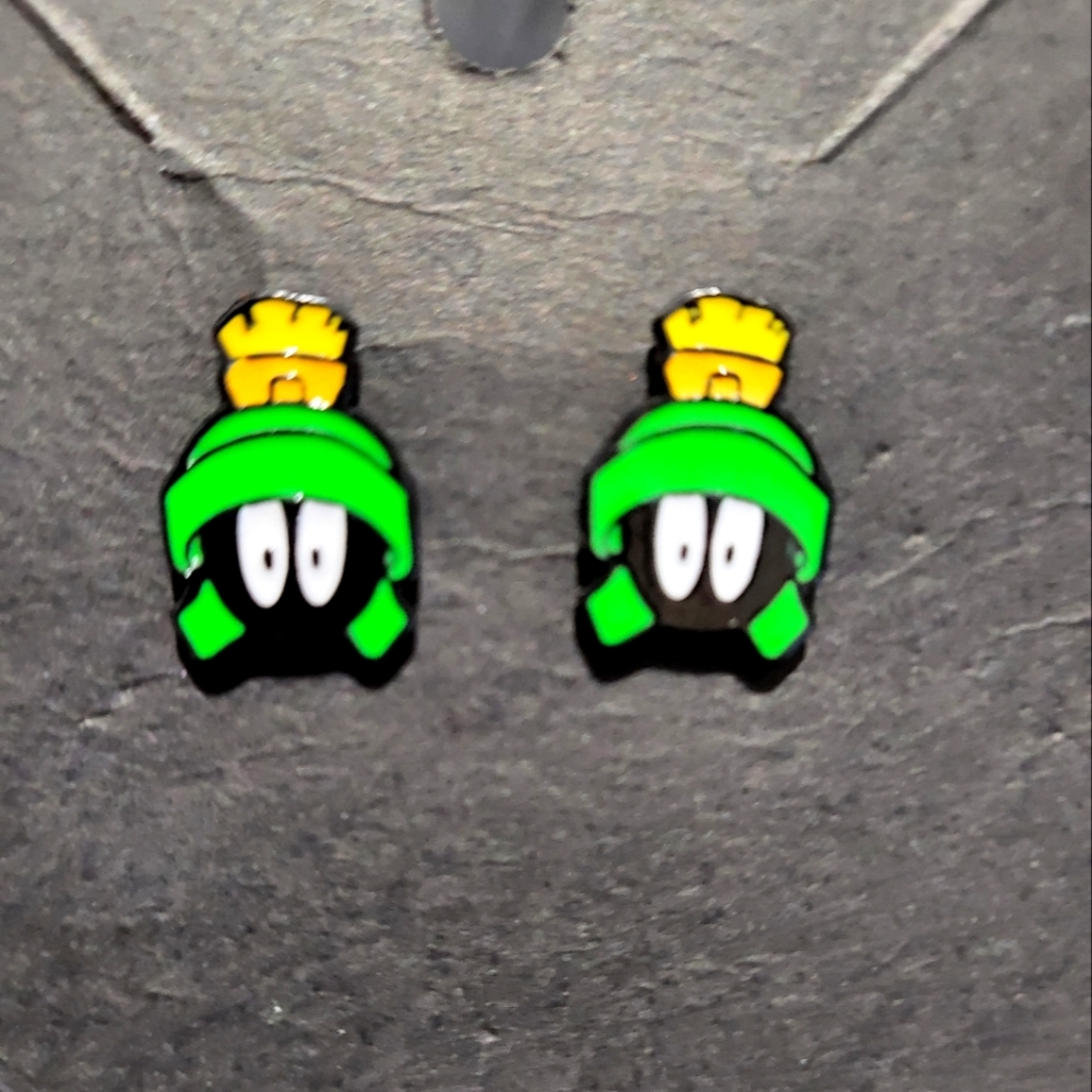 Marvin the Martian studs earrings